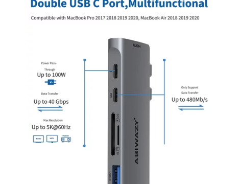 Abiwazy USB-c HUB 7 w 1 MacBook - 3