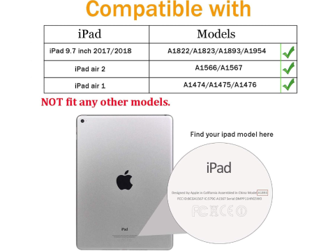 Etui  360° do iPada 9,7" 5/6. generacji (2017/2018), iPad Air 2, iPad Air szare - 5