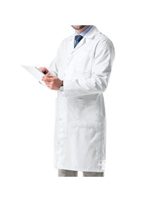 AIESI Medyczny Laboratorium męskie białe bawełniane 100% sanforyzowane 44