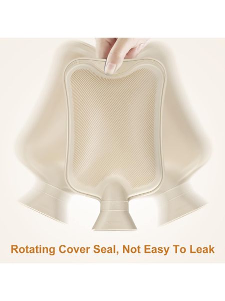 Homealexa termofor 2 l z miękką poszewką naturalny kauczuk premium szary BS - 5