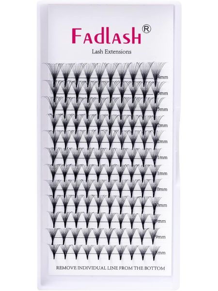 KĘPKI RZĘS FADLASH 12D CZARNE PRZEDŁUŻANIE RZĘS OBJĘTOŚCIOWE 8-15mm - 2