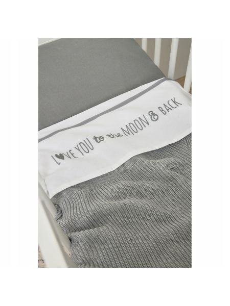 Meyco Baby Jednokolorowy prześcieradło do wspólnego spania - grey - 50x90cm - 5