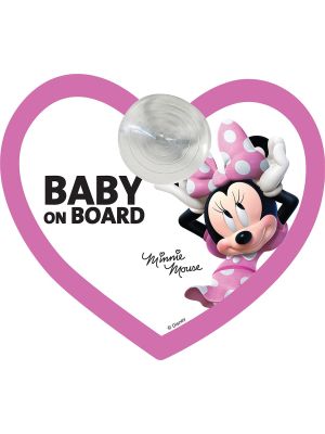 NAKLEJKA PRZYSSAWKA OSTRZEG. BABY ON BOARD MINNIE - image 2