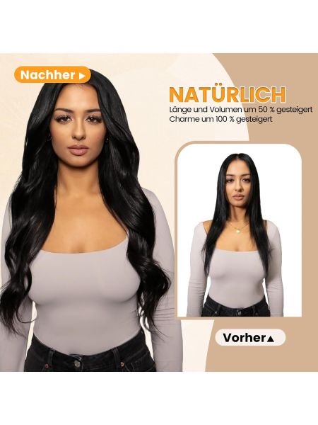 Yuniffe Półtrwałe przedłużanie włosów z ludzkich włosów Balayage 50 cm 100g - 7