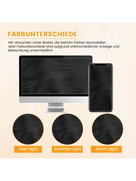 Yuniffe Półtrwałe przedłużanie włosów z ludzkich włosów Balayage 50 cm 100g - 10