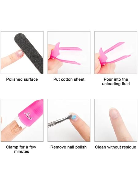 Zestaw klipsów do usuwania paznokci, 10 sztuk Acrylic Nail - 6