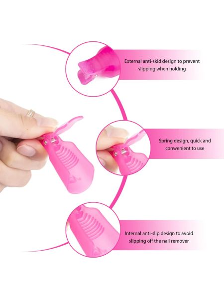 Zestaw klipsów do usuwania paznokci, 10 sztuk Acrylic Nail - 4