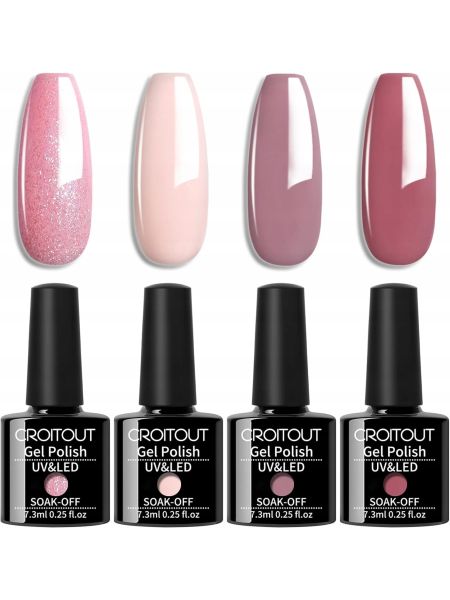 Zestaw lakierów do paznokci UV, żelowy lakier do paznokci Shellac, wielokol - 2